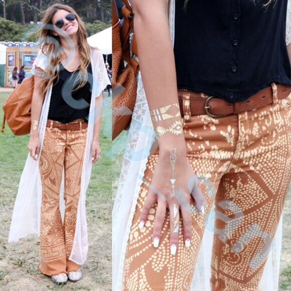 Rare Free People Discharge Bali Flare Jeans Sz 26 - Picture 4 of 16